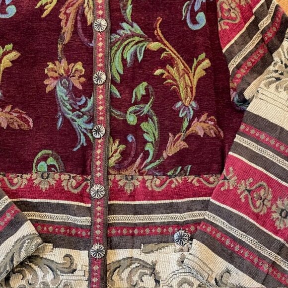 1990s Early Aughts Vintage Boho Cottagecore Western Tapestry Jacket 8 - Picture 4 of 7